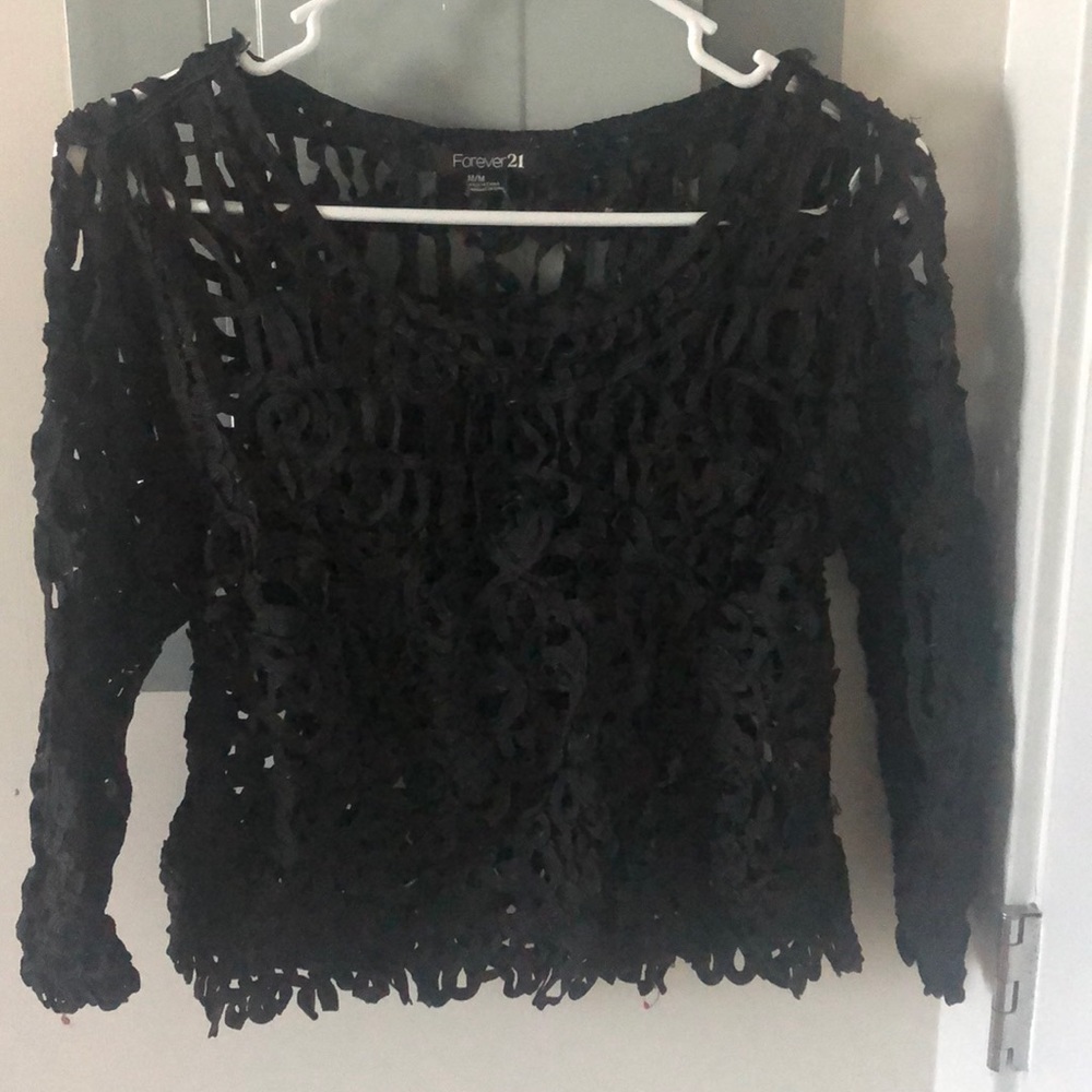 Black textured shirt
